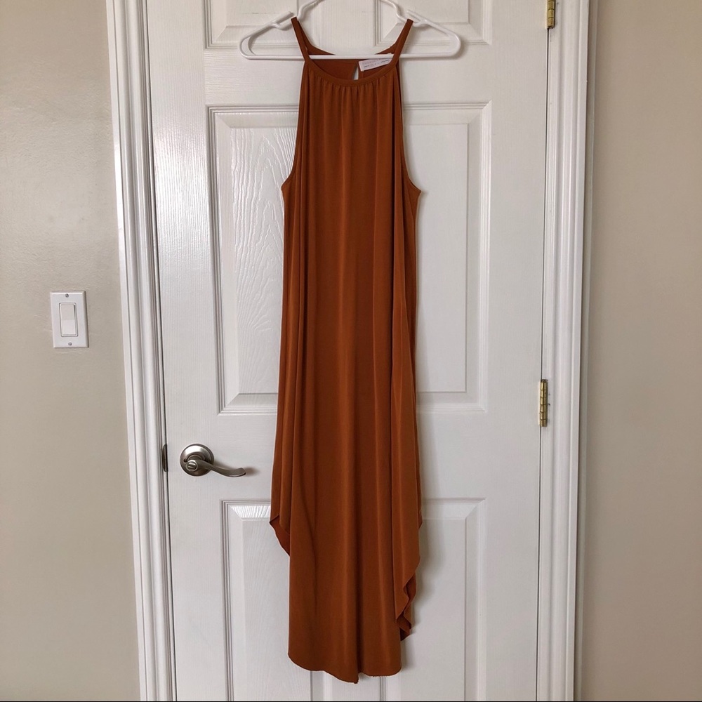 Flowy Orange Maxi Dress